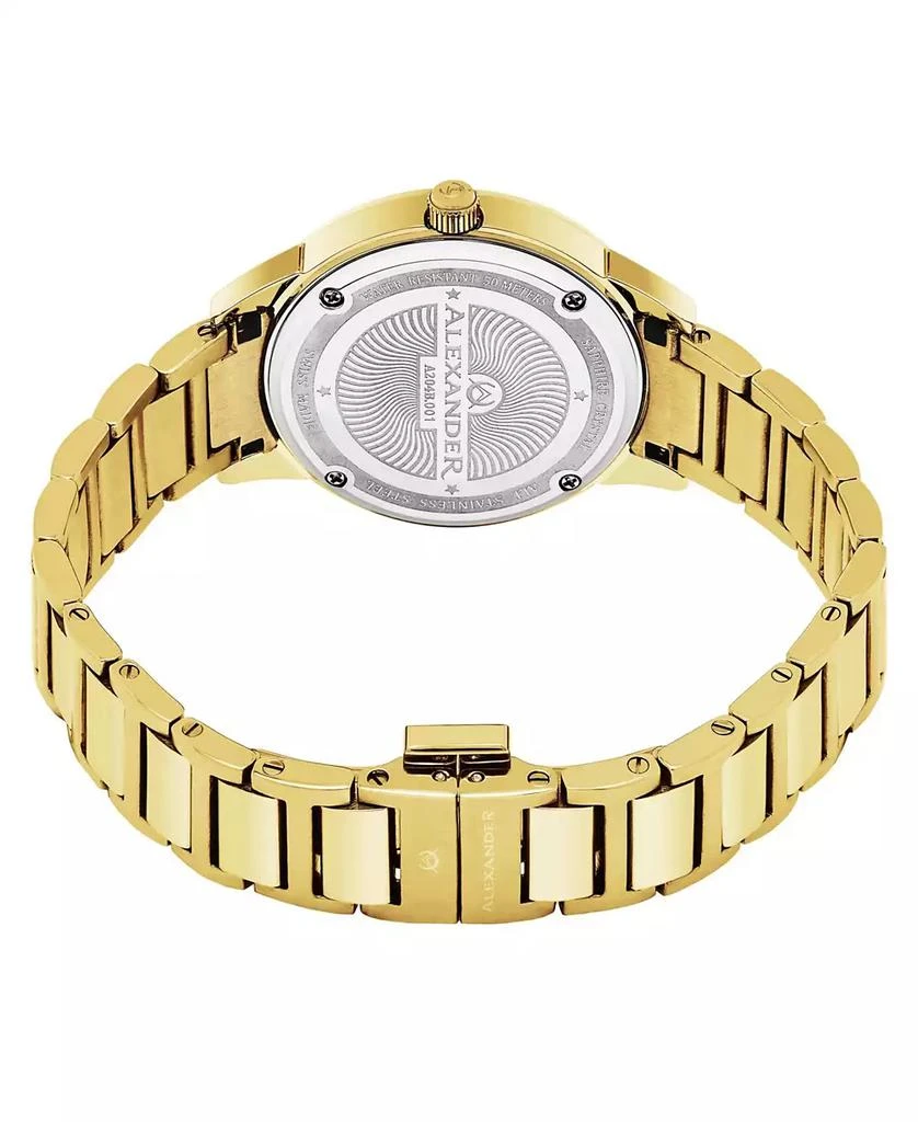 商品Stuhrling|Alexander Watch AD204B-05, Ladies Quartz Moonphase Date Watch with Yellow Gold Tone Stainless Steel Case on Yellow Gold Tone Stainless Steel Bracelet,价格¥2954,第3张图片详细描述