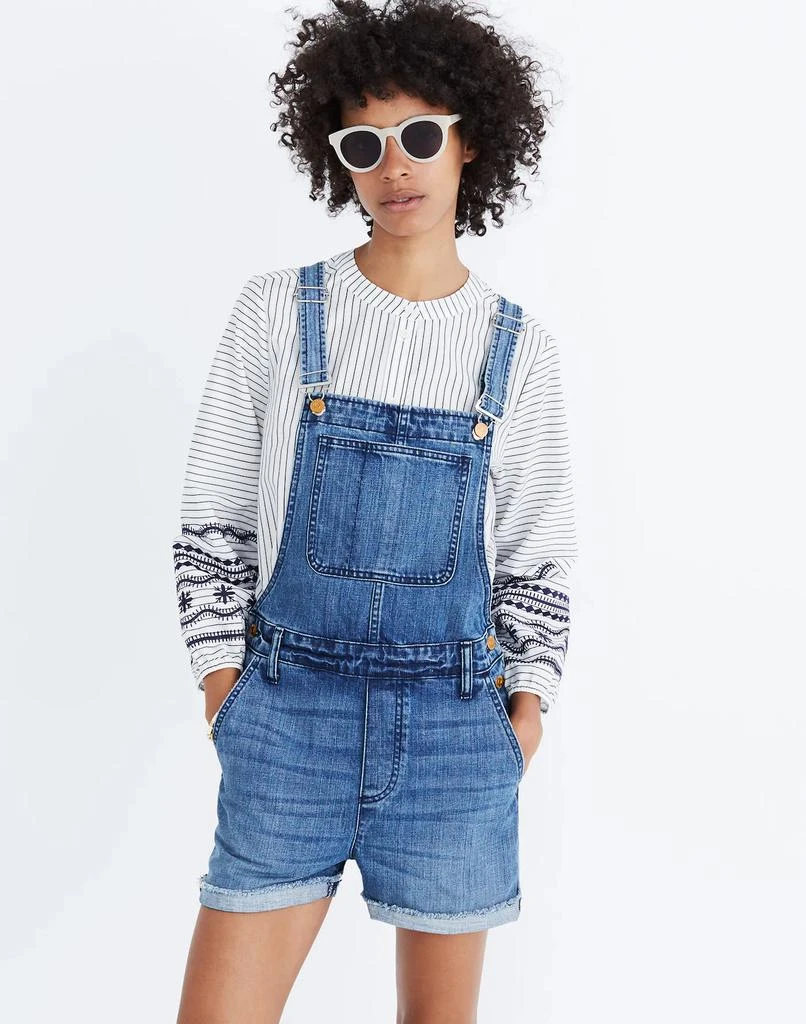 商品Madewell|Adirondack Short Overalls in Dawkins Wash,价格¥515,第1张图片