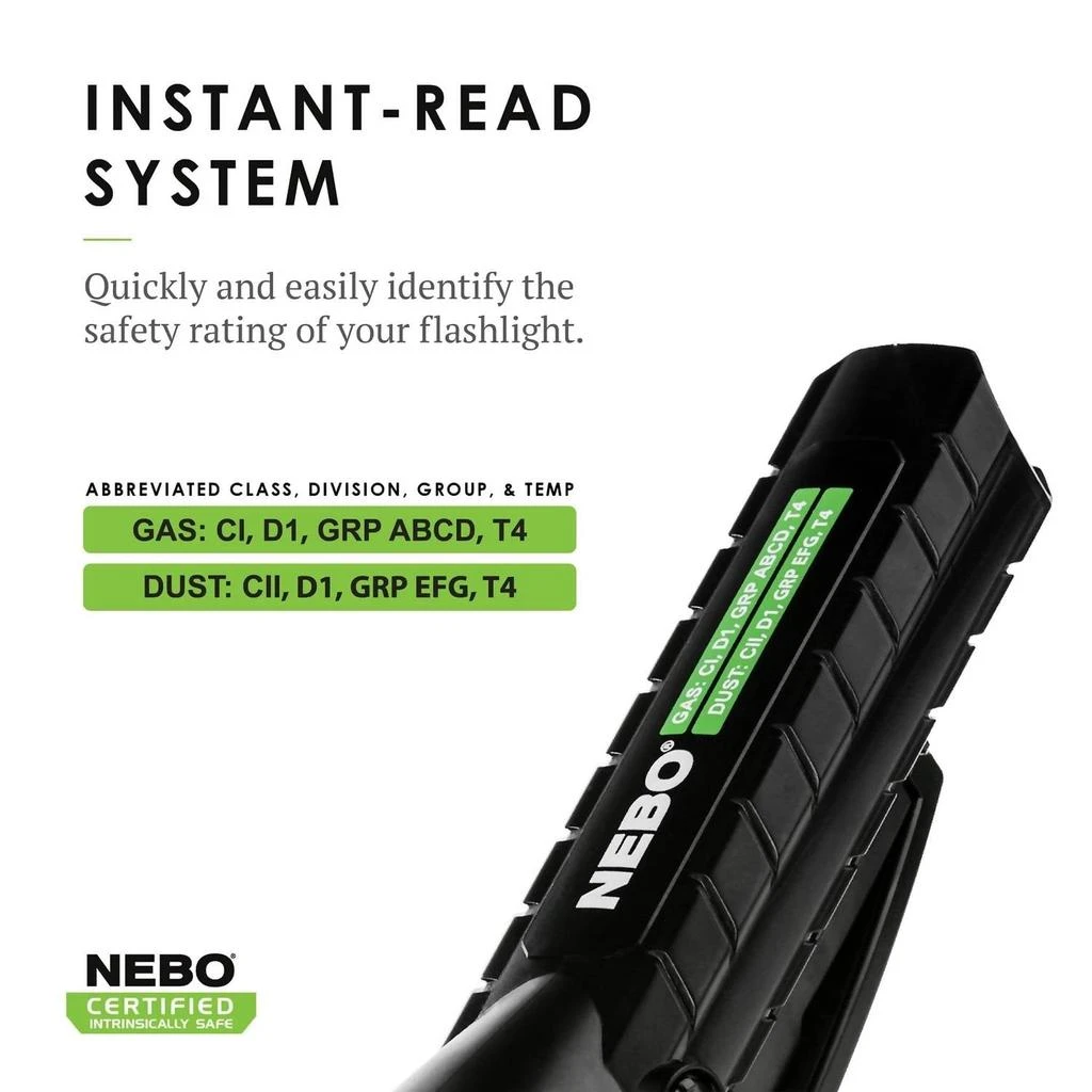 商品NEBO|Intrinsically Safe Focusable Led Flashlight In Black,价格¥325,第2张图片详细描述