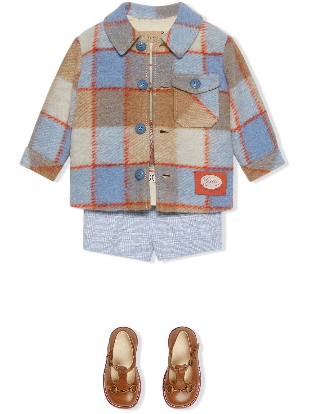 商品Gucci|Gucci 男童大衣 712187XWAU72369 花色,价格¥4526,第5张图片详细描述