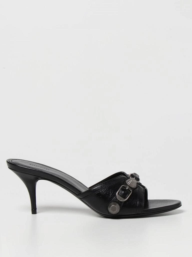 商品Balenciaga|Balenciaga Cagole leather mules,价格¥5373,第1张图片