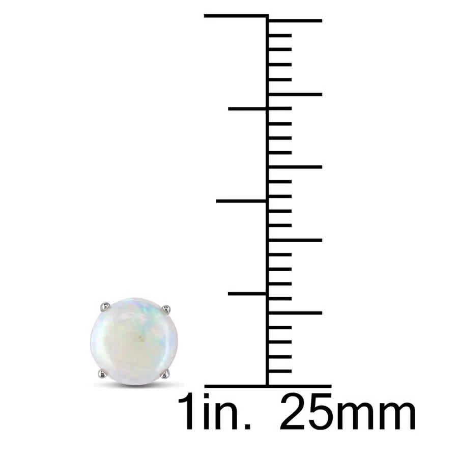 商品Amour|Opal Stud Earrings In 10K White Gold,价格¥780,第2张图片详细描述