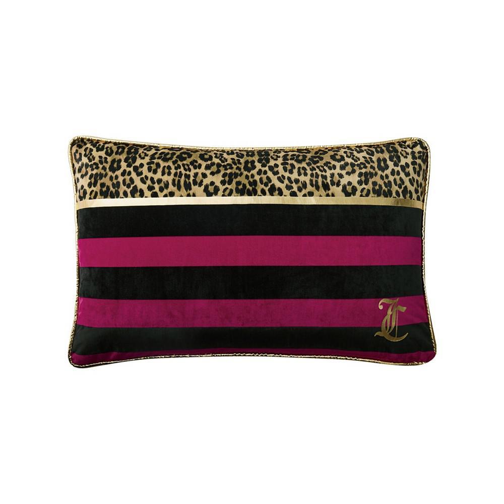 商品Juicy Couture|Velvet Safari Stripe Decorative Pillow, 16" x 26',价格¥218,第1张图片