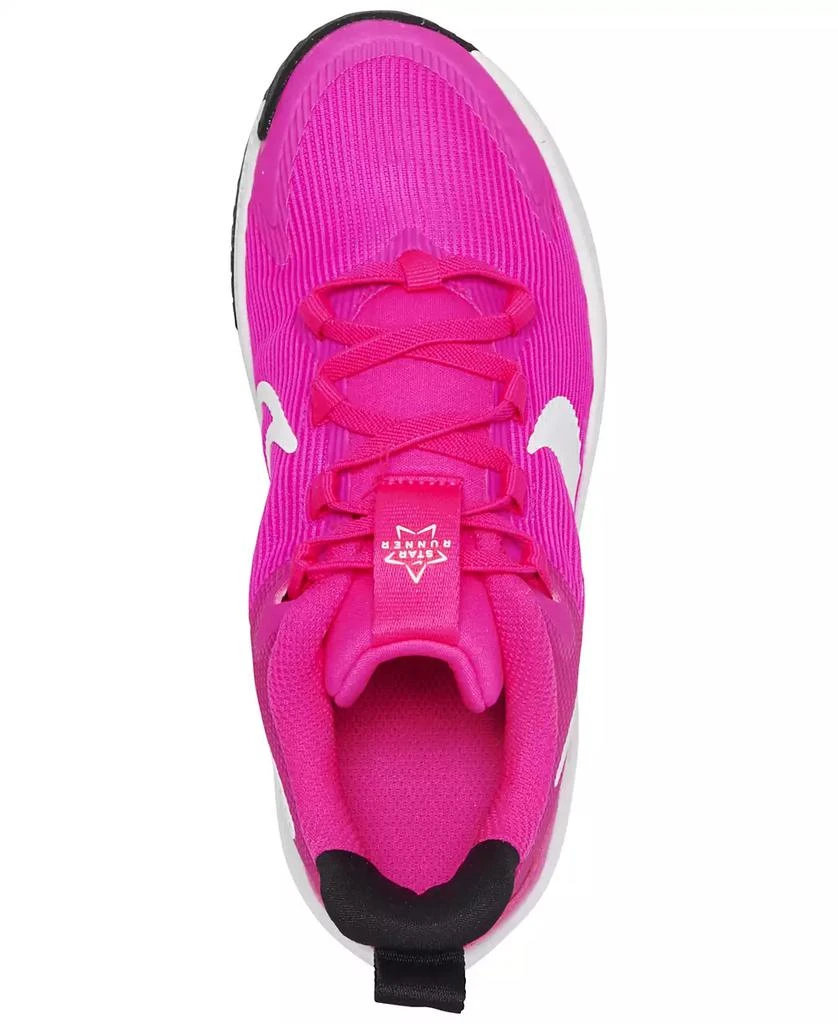 商品NIKE|Little Girls Star Runner 4 Casual Sneakers from Finish Line,价格¥383,第3张图片详细描述