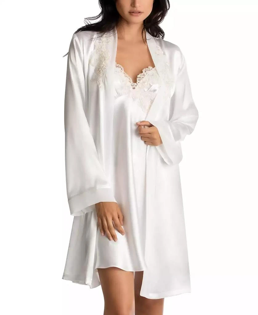 商品Linea Donatella|Sonya Embellished Satin Bridal Wrap Robe,价格¥246,第3张图片详细描述