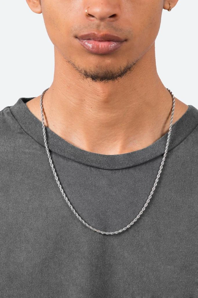 商品MNML|A3 Long Rope Chain - Silver,价格¥121,第3张图片详细描述