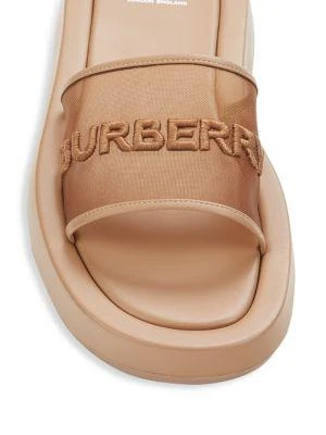 商品Burberry|​Buckingham Logo Leather Platform Slides,价格¥3163,第5张图片详细描述