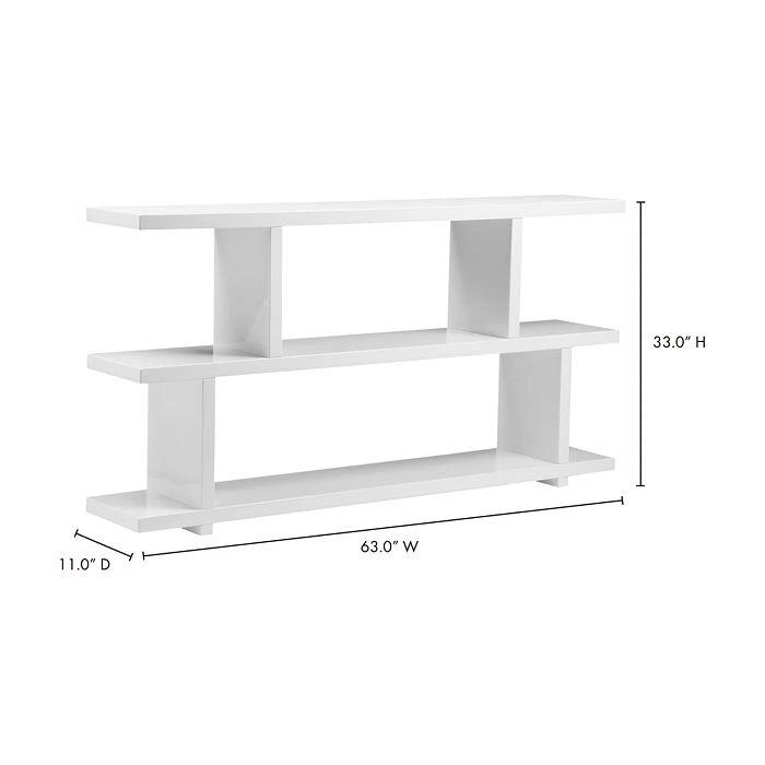 商品MOE'S HOME COLLECTION|Miri Small Shelf, White,价格¥5752,第4张图片详细描述