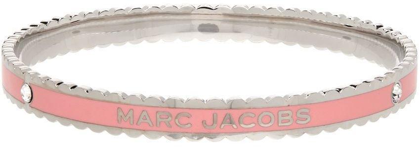 商品Marc Jacobs|Silver & Pink 'The Medallion Scalloped Bangle' Bracelet,价格¥712,第5张图片详细描述