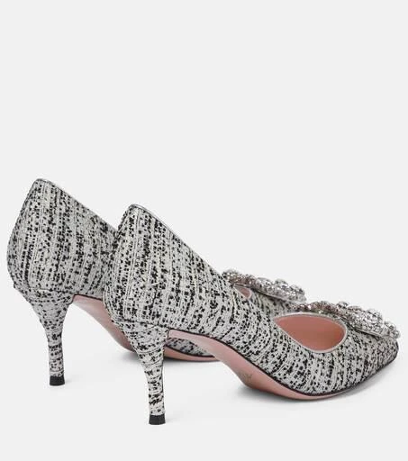 商品Roger Vivier|Flower Strass tweed pumps,价格¥14324,第3张图片详细描述