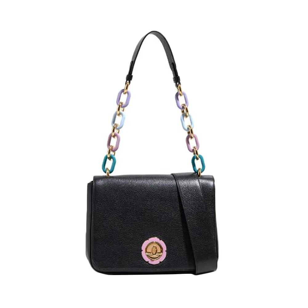 商品[国内直发] Salvatore Ferragamo|Salvatore Ferragamo 菲拉格慕 女士黑色牛皮单肩包 21-G843-684505,价格¥6776,第1张图片
