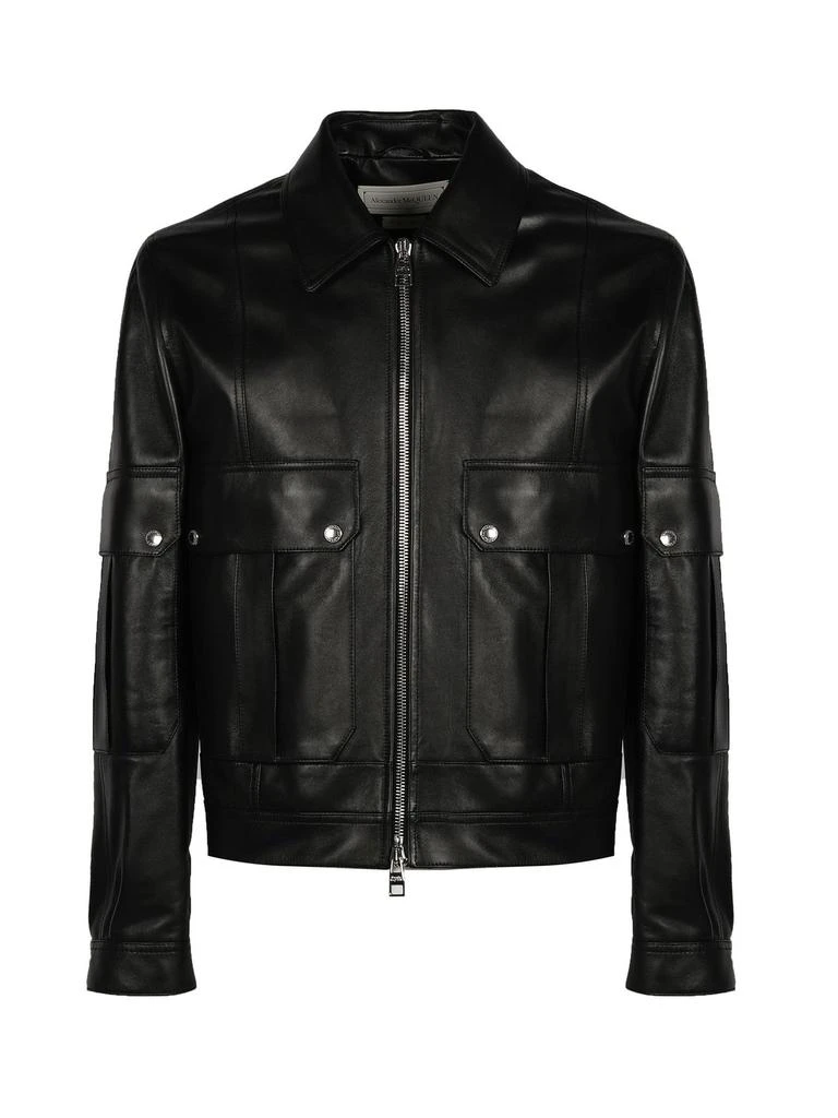 商品Alexander McQueen|Alexander McQueen Pocket Detailed Zipped Jacket,价格¥18386,第1张图片