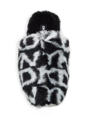 商品DKNY|Fara Faux Fur Logo Mules,价格¥111,第5张图片详细描述