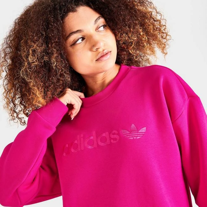 Women's adidas Originals Linear Boyfriend Crewneck Sweatshirt 商品