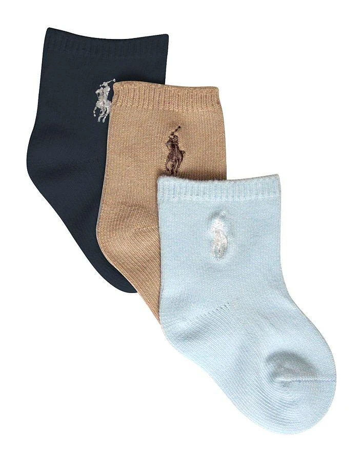 商品Ralph Lauren|Ralph Lauren Boys' Crew Socks, 3 Pack - Baby,价格¥85,第1张图片