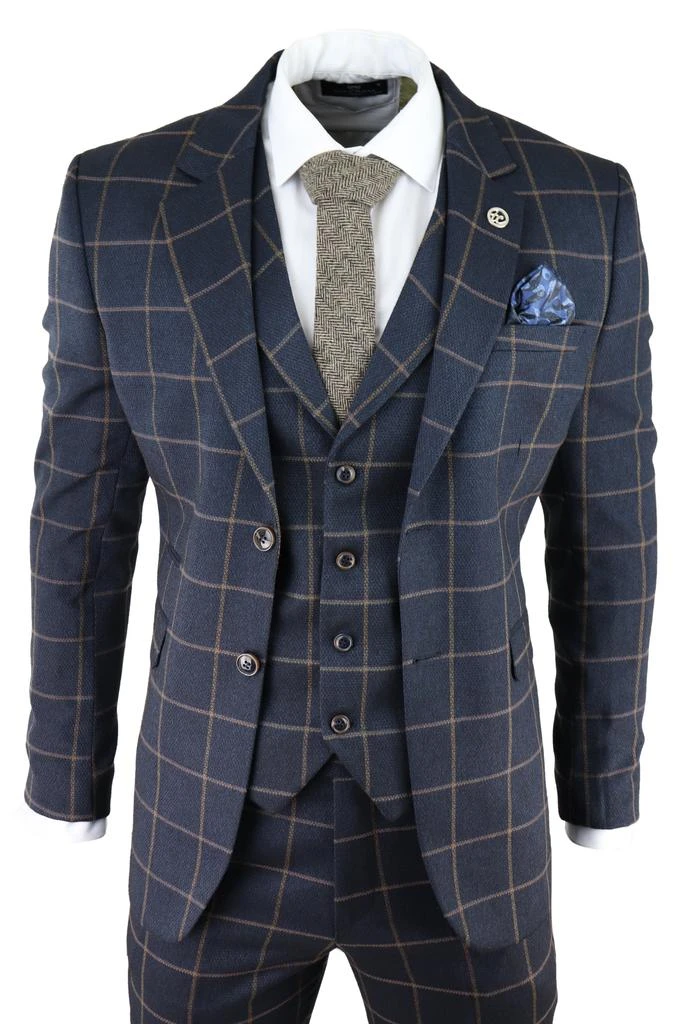 商品TruClothing|AK-15 Herringbone Tweed 3 Piece Suit,价格¥1861,第1张图片