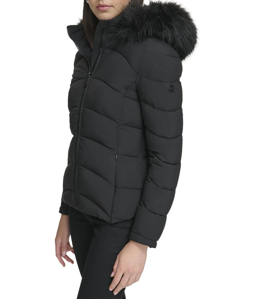 商品Calvin Klein|Short Faux Fur Trim Puffer,价格¥1063,第2张图片详细描述
