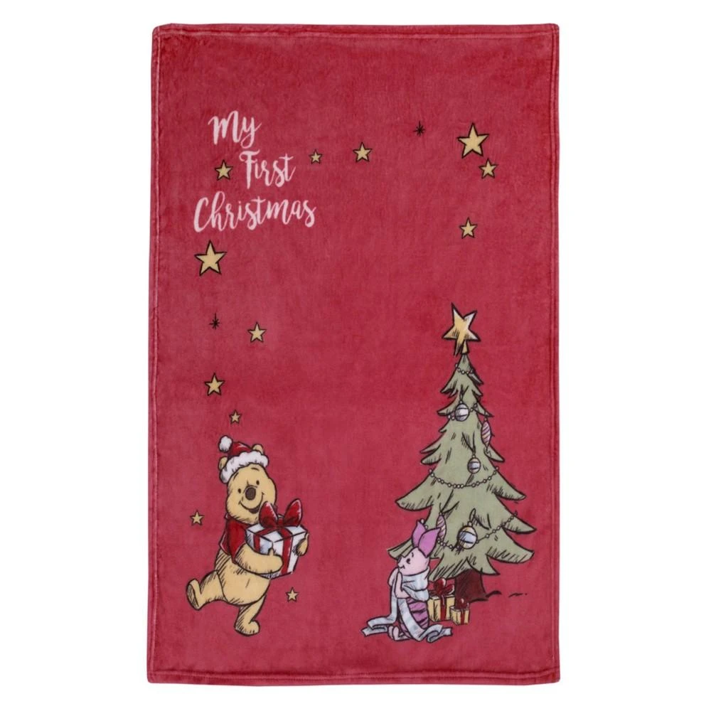 商品Disney|Winnie the Pooh My First Christmas Photo Op Baby Blanket,价格¥366,第1张图片