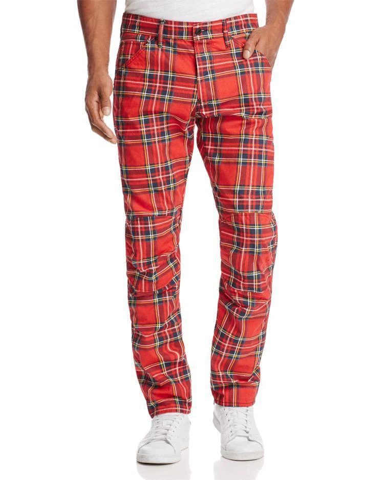 商品G-Star|Elwood 3D Slim Fit Jeans in Red Plaid - 100% Exclusive,价格¥1271,第1张图片