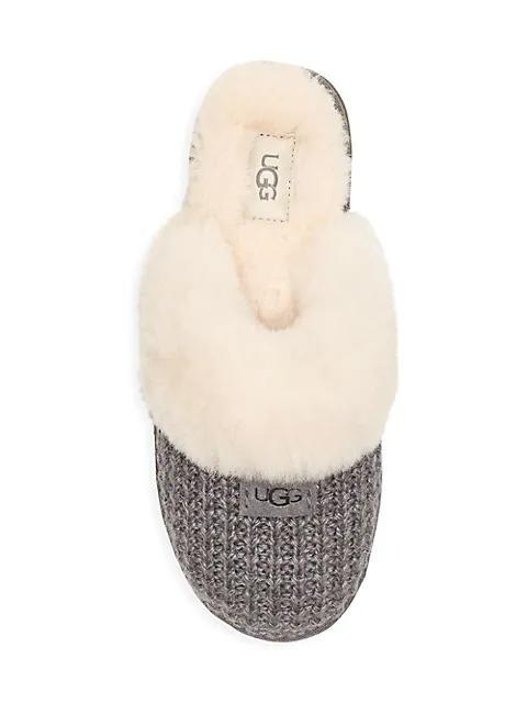 商品UGG|Cozy Sheepskin-Lined Knit Slippers,价格¥884,第7张图片详细描述