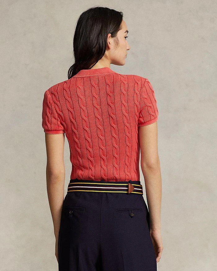 商品Ralph Lauren|Slim Fit Cotton Cable Knit Polo Sweater,价格¥1259,第3张图片详细描述