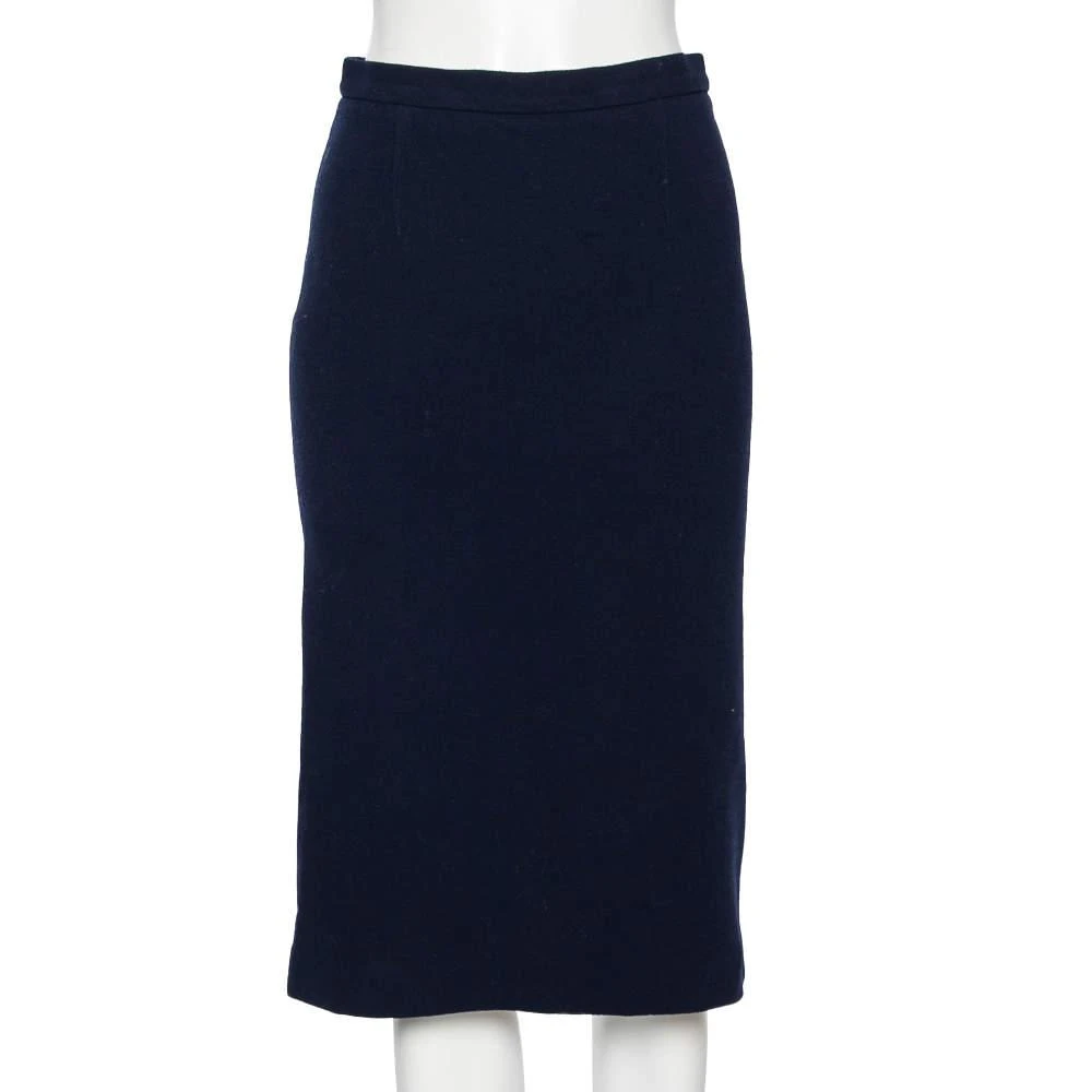 商品[二手商品] ROLAND MOURET|Roland Mouret Navy Blue Wool Crepe Pencil Skirt M,价格¥966,第1张图片