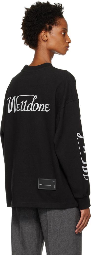 商品We11done|Black Print Long Sleeve T-Shirt,价格¥728,第5张图片详细描述