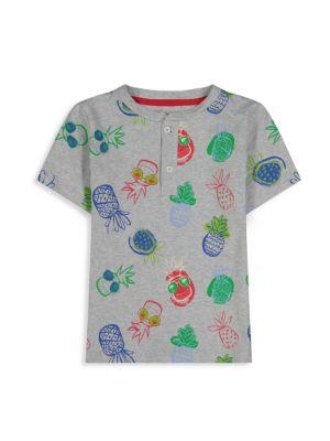 Little Boy's Shark Henley Tee商品第1张图片规格展示