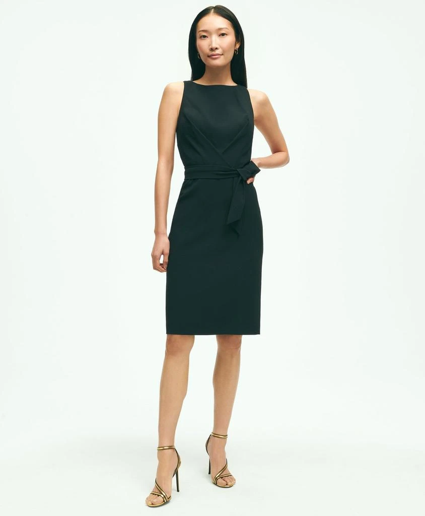 商品Brooks Brothers|Sleeveless Fine Twill Crepe Sheath Dress,价格¥1039,第1张图片