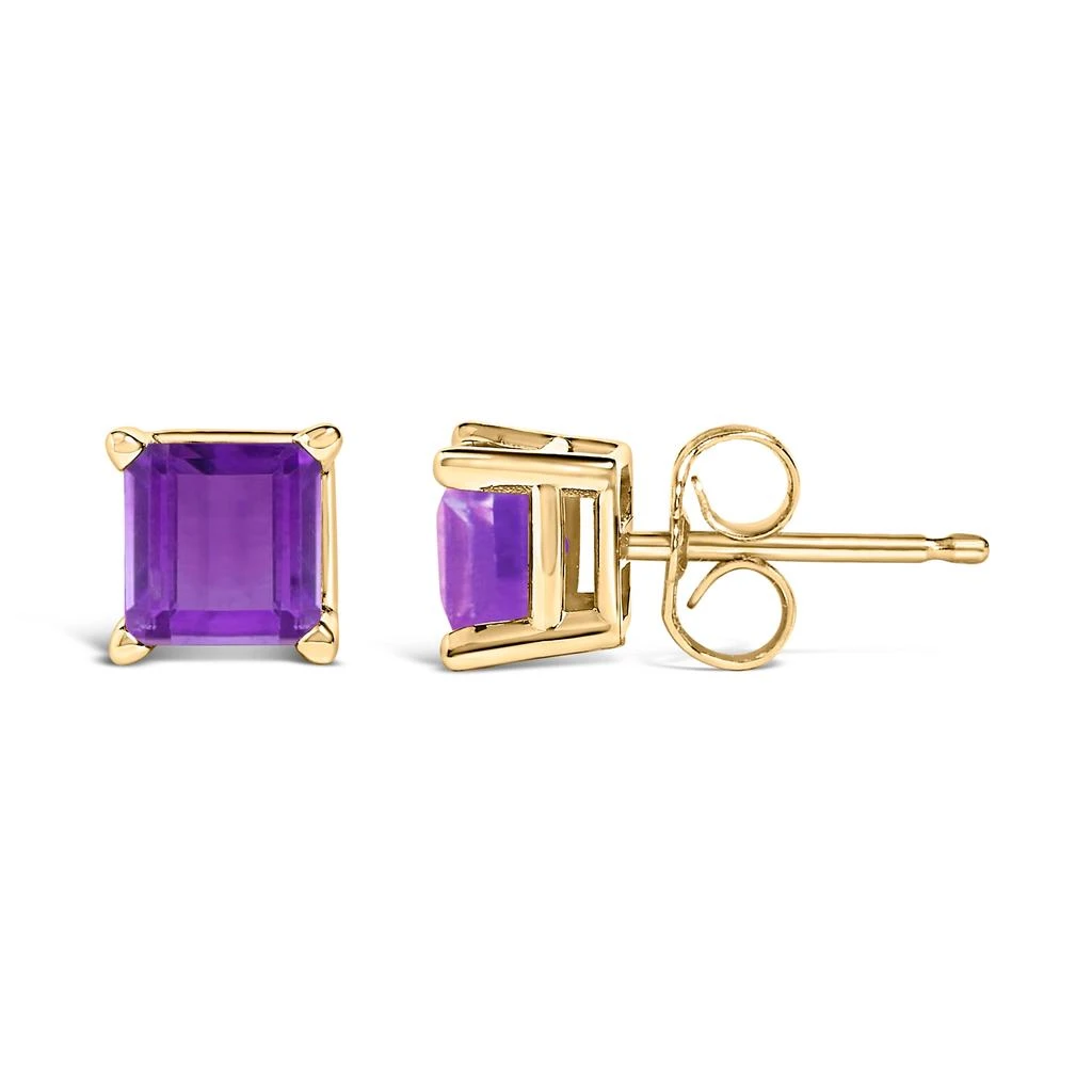 商品Haus of Brilliance|14K Gold 5x5MM Princess Cut Gemstone Solitaire Stud Earrings,价格¥9653,第3张图片详细描述