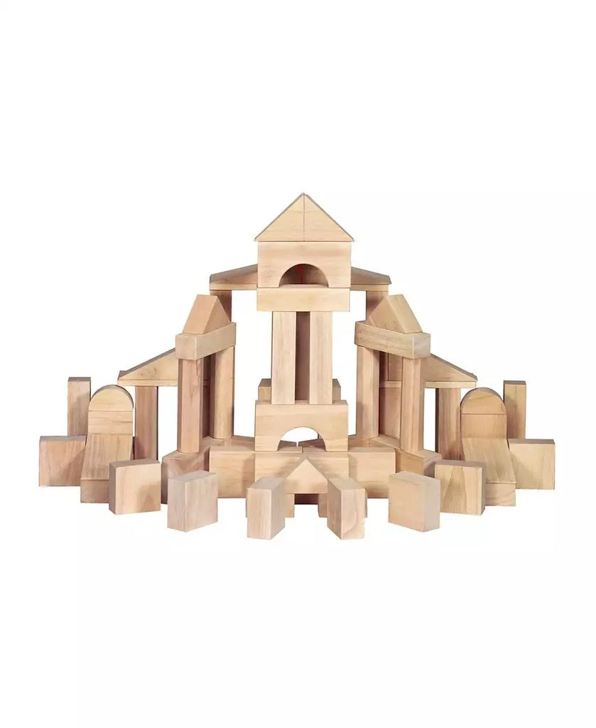 商品Melissa & Doug|Melissa & Doug Standard Unit Solid-Wood Building Blocks With Wooden Storage Tray (60 pcs),价格¥633,第2张图片详细描述