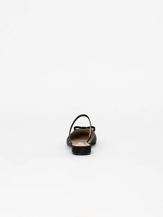 商品CHAUSSURE LAPIN|Remi Ribbon Flat Slingbacks in Black Silk,价格¥1622,第4张图片详细描述