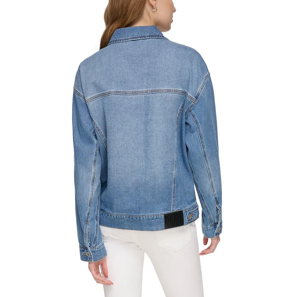 商品DKNY|Women's Cotton Oversized Long-Sleeve Denim Jacket,价格¥326,第2张图片详细描述