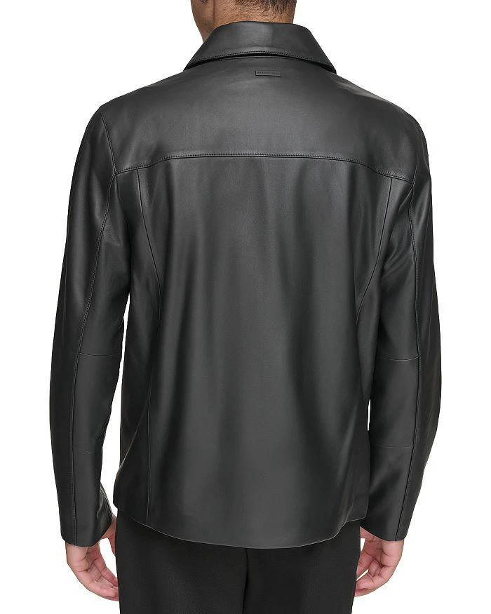 商品Andrew Marc|Damour Leather Full Zip Trucker Jacket  ,价格¥3345,第5张图片详细描述