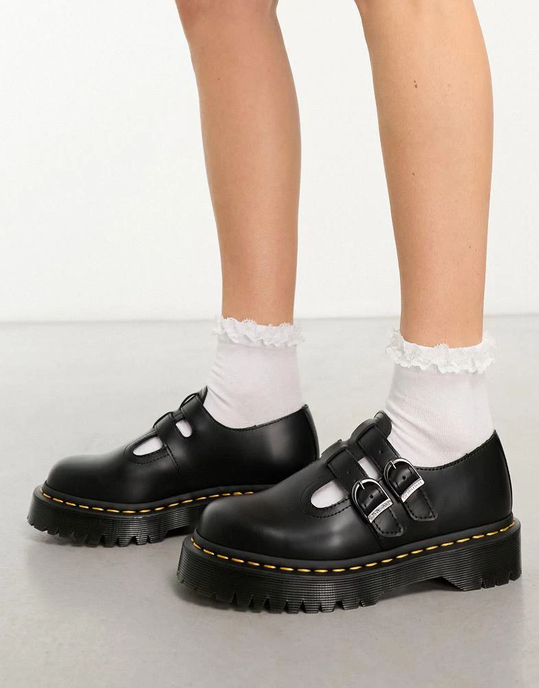 商品Dr. Martens|Dr Martens 8065 bex mary jane shoes in black smooth leather,价格¥1239,第3张图片详细描述