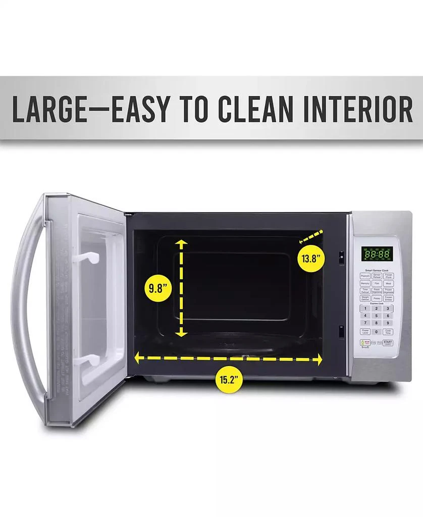 商品Farberware|Professional 1.3 Cu. Ft. 1100-Watt Microwave Oven with Smart Sensor Cooking,价格¥1555,第5张图片详细描述