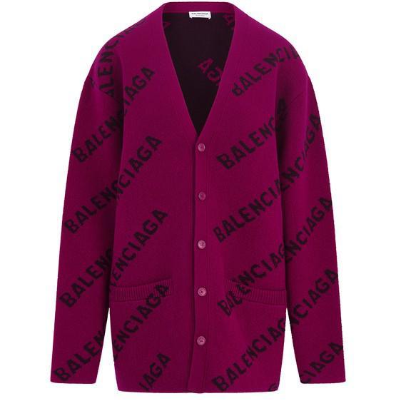 商品Balenciaga|满饰标识开衫,价格¥8517,第1张图片