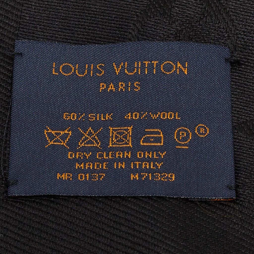 商品[二手商品] Louis Vuitton|Louis Vuitton Black Monogram Wool & Silk Scarf,价格¥4418,第4张图片详细描述