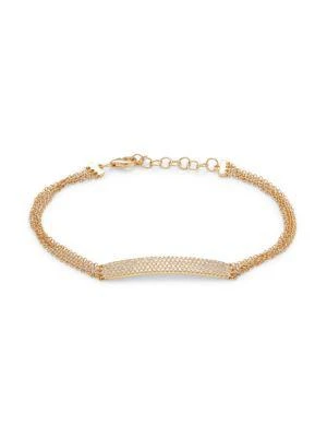 商品Saks Fifth Avenue|14K Yellow Gold & Diamond Bracelet,价格¥6333,第1张图片