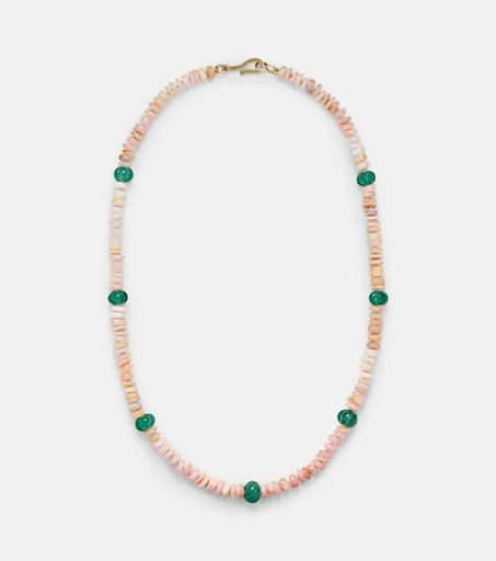 商品Ileana Makri|9kt gold beaded necklace with opals and jade,价格¥12070,第1张图片