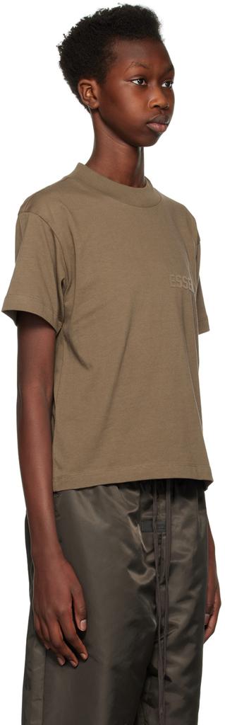 Brown Flocked T-Shirt商品第2张图片规格展示