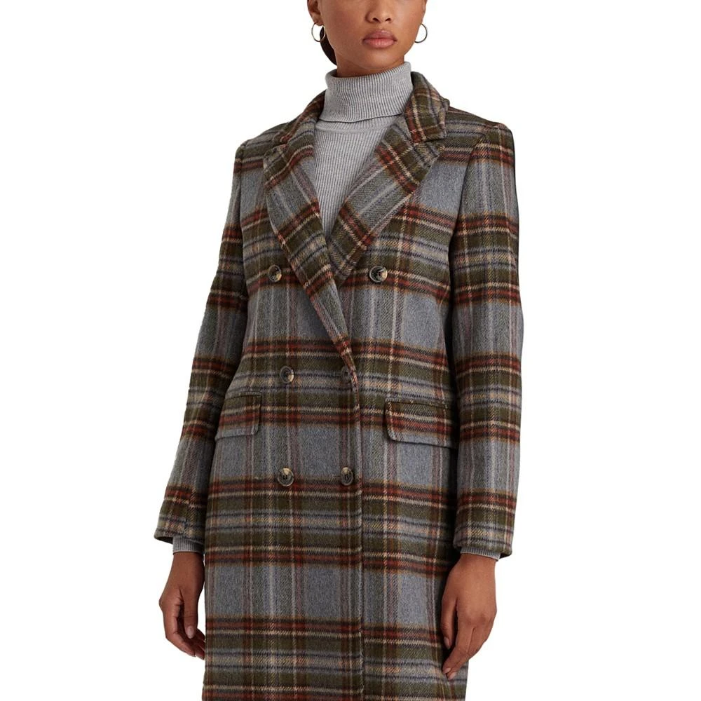 商品Ralph Lauren|Petite Double-Breasted Walker Coat, Created for Macy's,价格¥2634,第4张图片详细描述