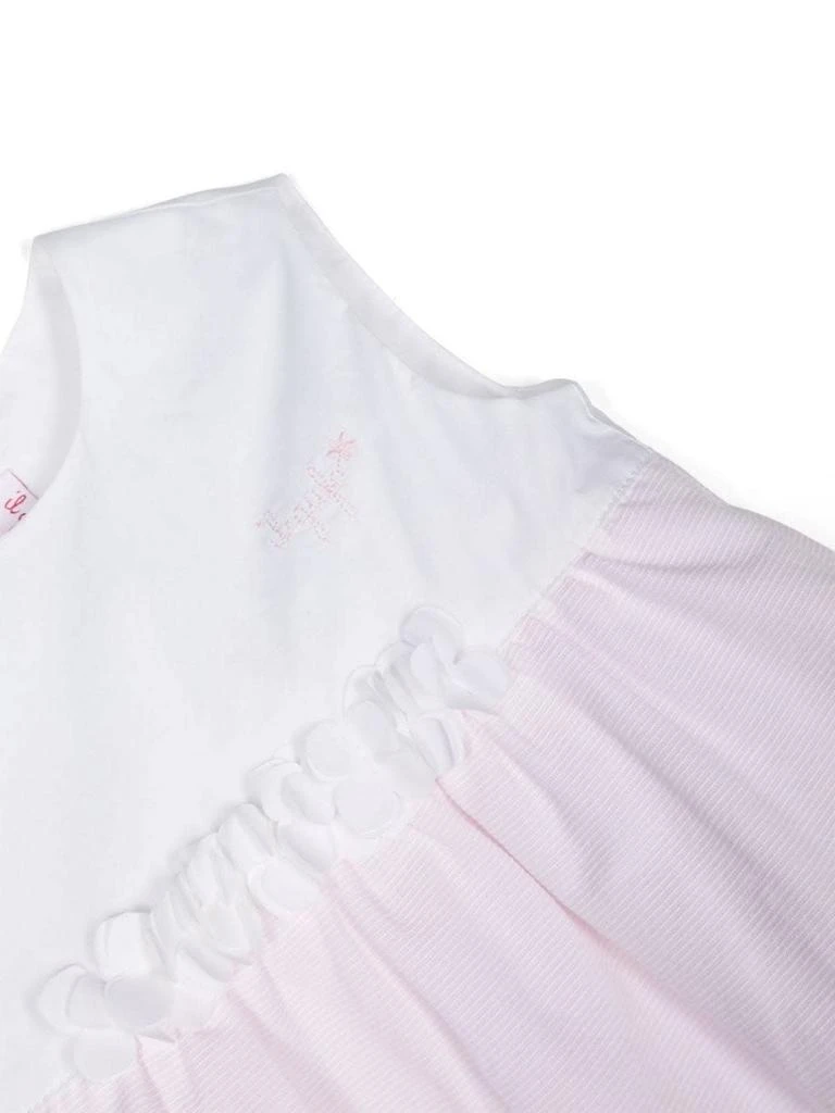 商品IL GUFO|Il Gufo Pink And White Ottoman Cotton Romper,价格¥1001,第3张图片详细描述