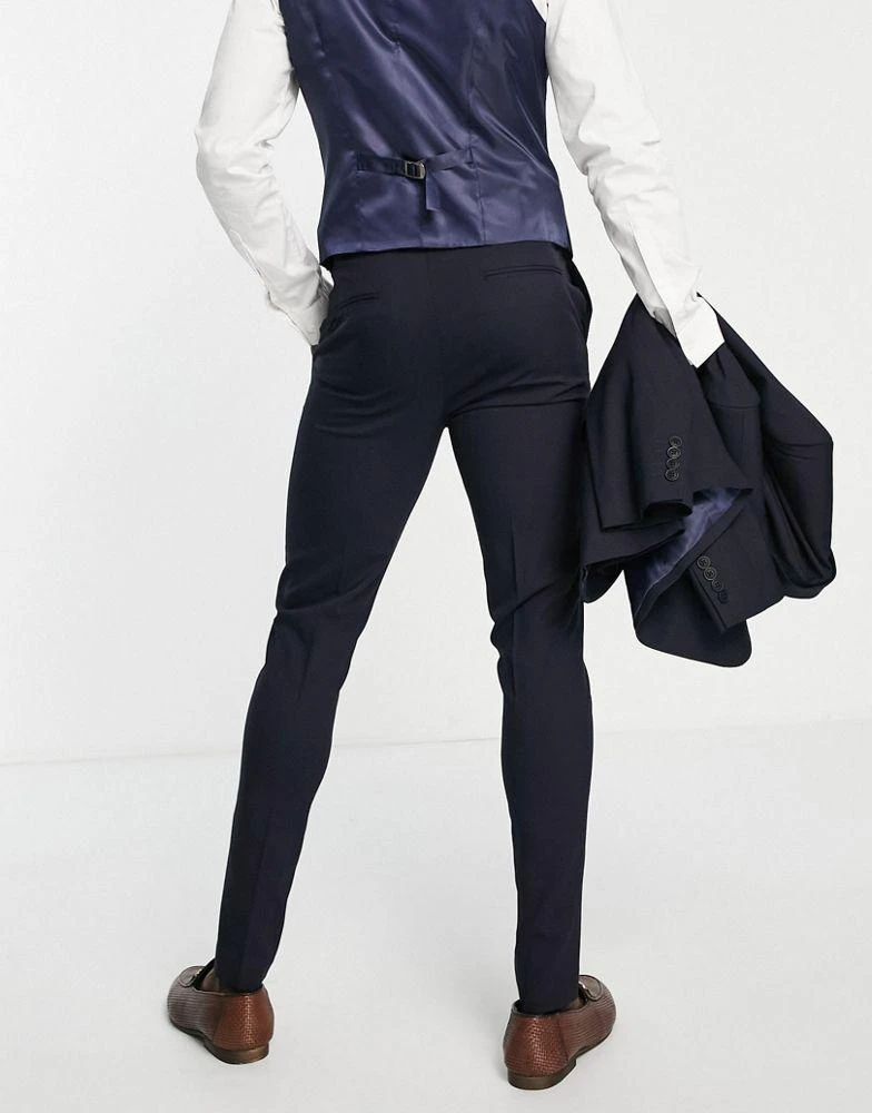 商品ASOS|ASOS DESIGN skinny suit trousers in navy,价格¥179,第2张图片详细描述