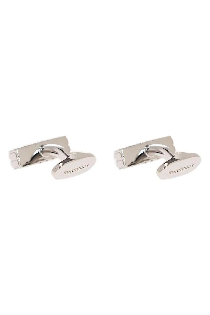 商品Burberry|Burberry Checked Logo Engraved Cufflinks,价格¥1866,第2张图片详细描述