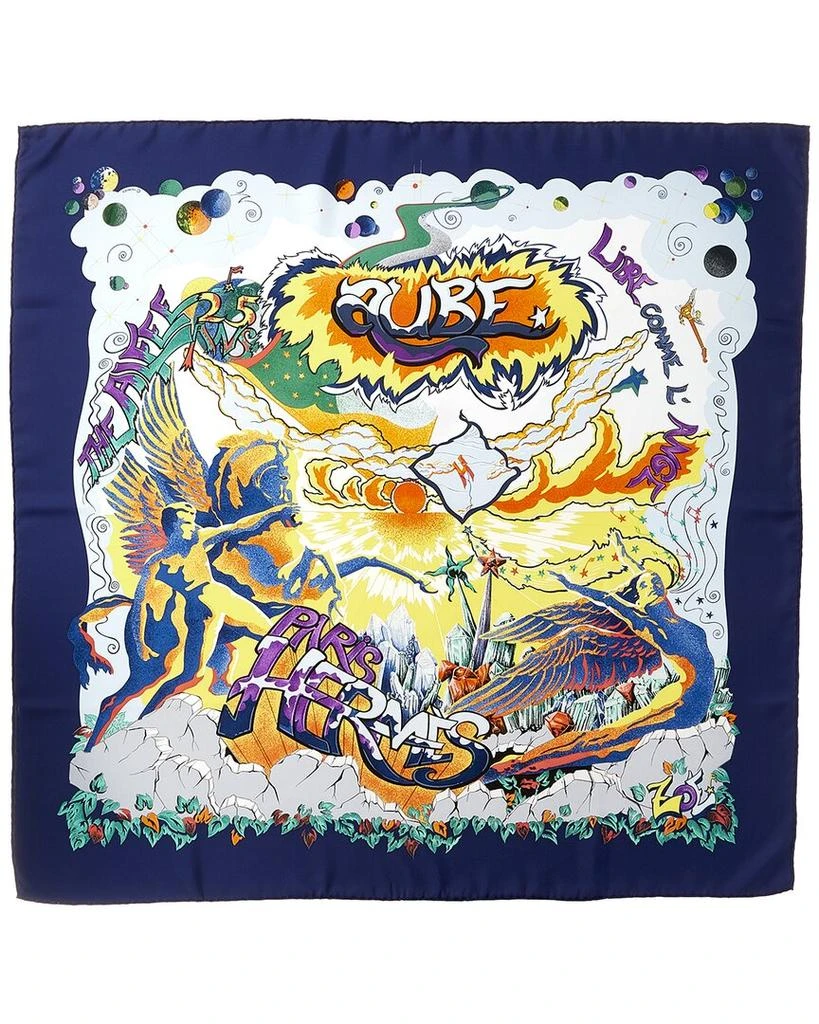 商品[二手商品] Hermes|Hermes "Aube Libre Comme L'Ange," by Zoe Pauwels Silk Scarf (Authentic,价格¥2767,第1张图片