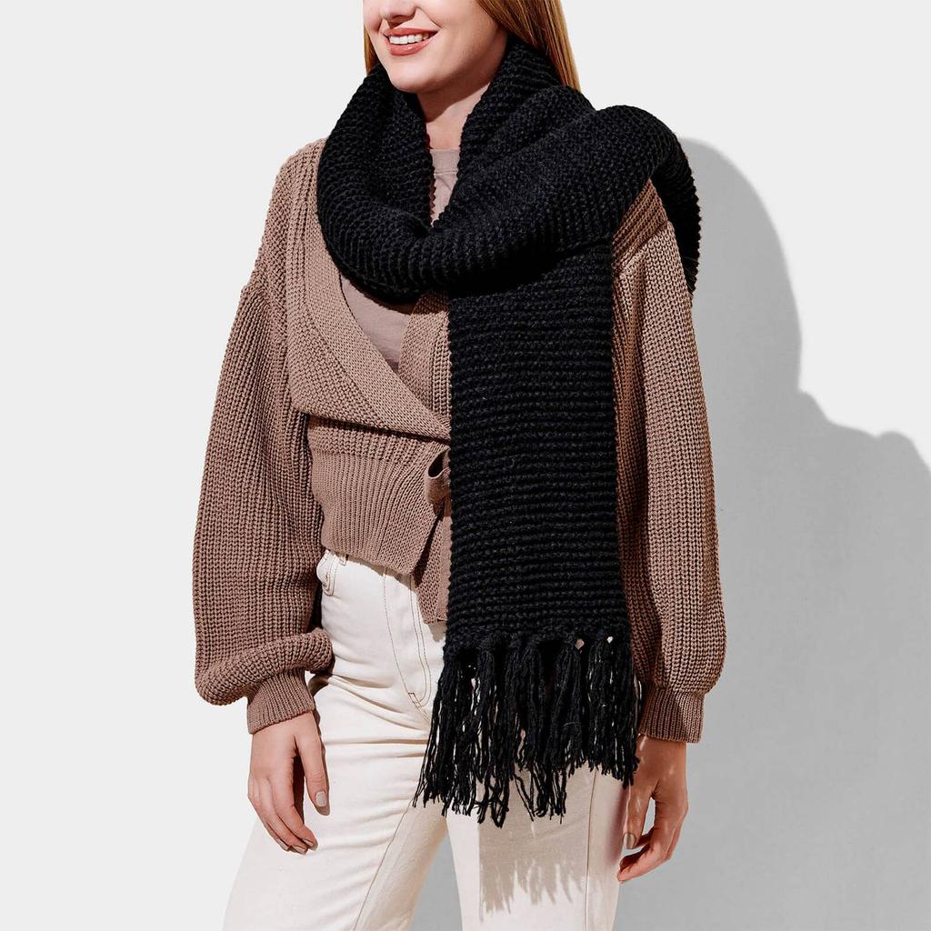 Katie Loxton Fringed Knitted Scarf商品第2张图片规格展示