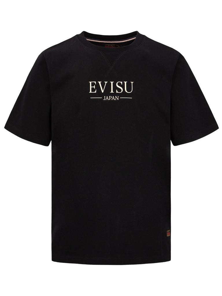 Evisu Black Cotton T-shirt商品第1张图片规格展示