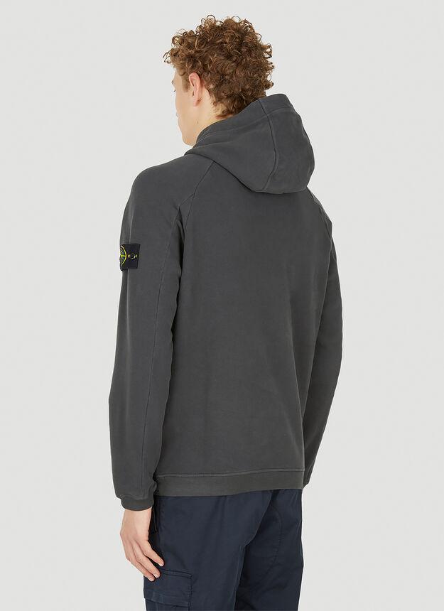 Compass Patch Hooded Sweatshirt in Grey商品第4张图片规格展示