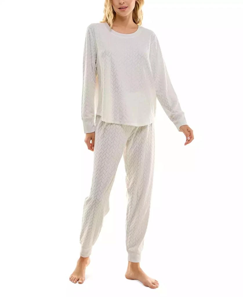 Women's Cloud Dancer 2-Pc. Cable-Knit Pajamas Set 商品